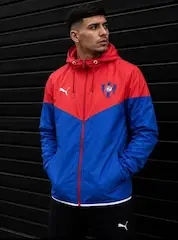 ▪️Campera rompeviento Cerro Porteño azul rojo sin forro - 1
