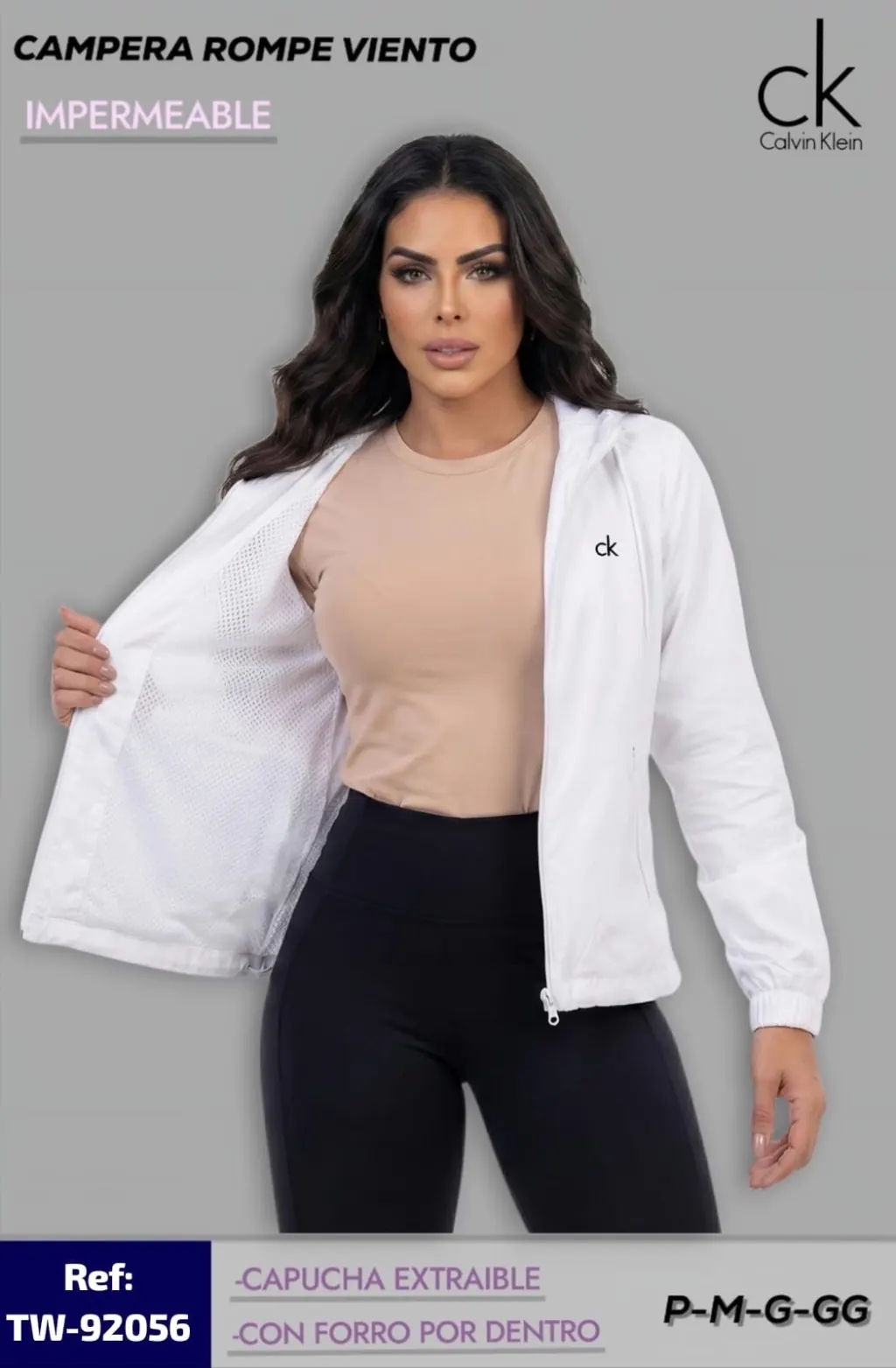 Campera Rompe Viento Calvin Klein Mujer - 1