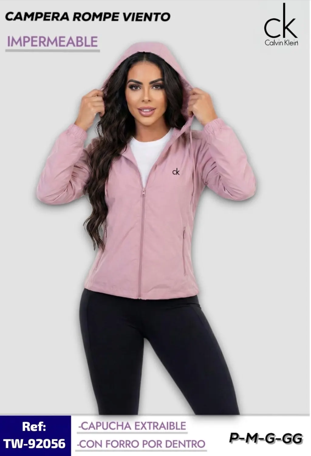 Campera Rompe Viento Calvin Klein Mujer - 2