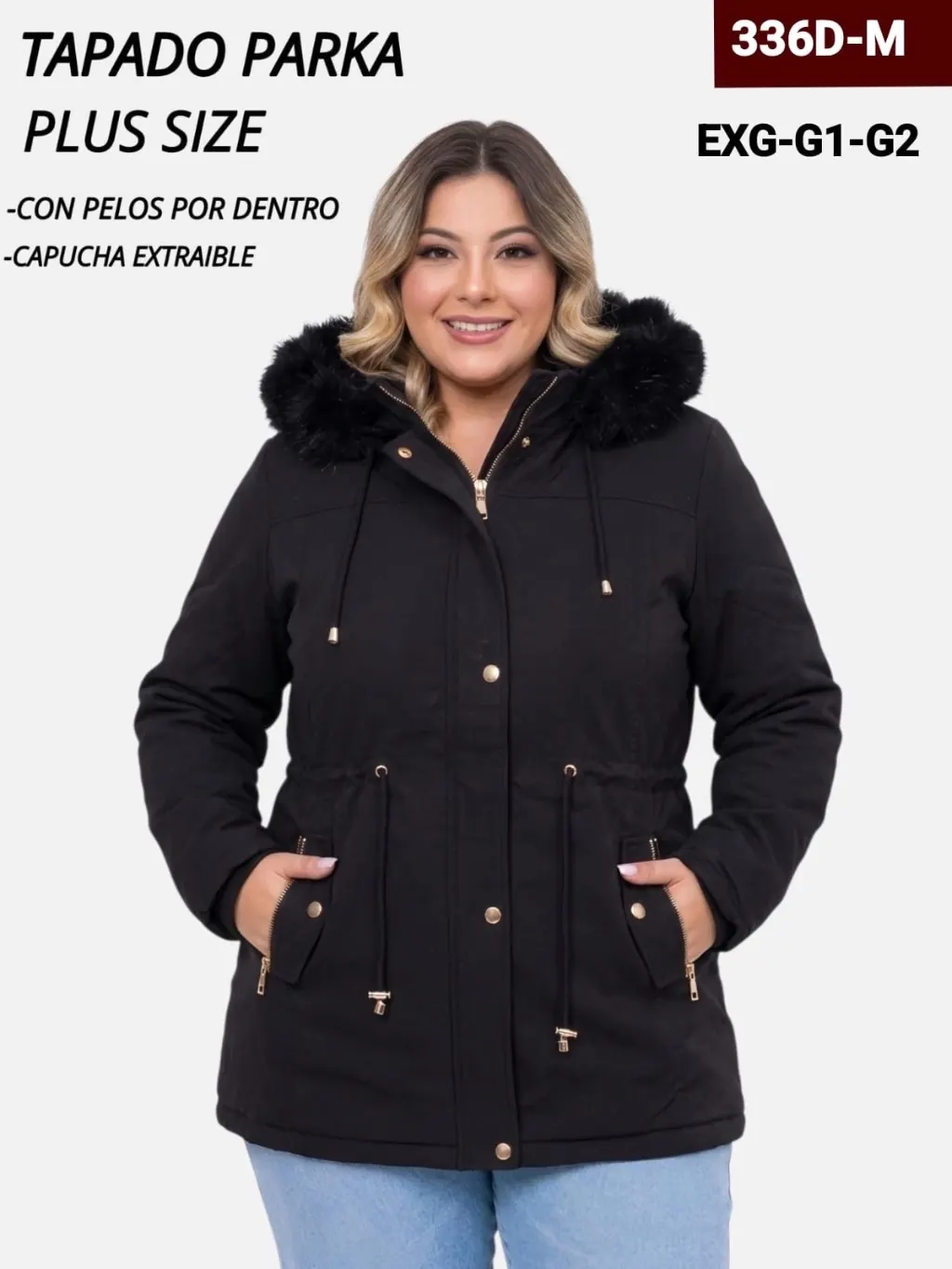 Tapado Parka Plus Size Mujer