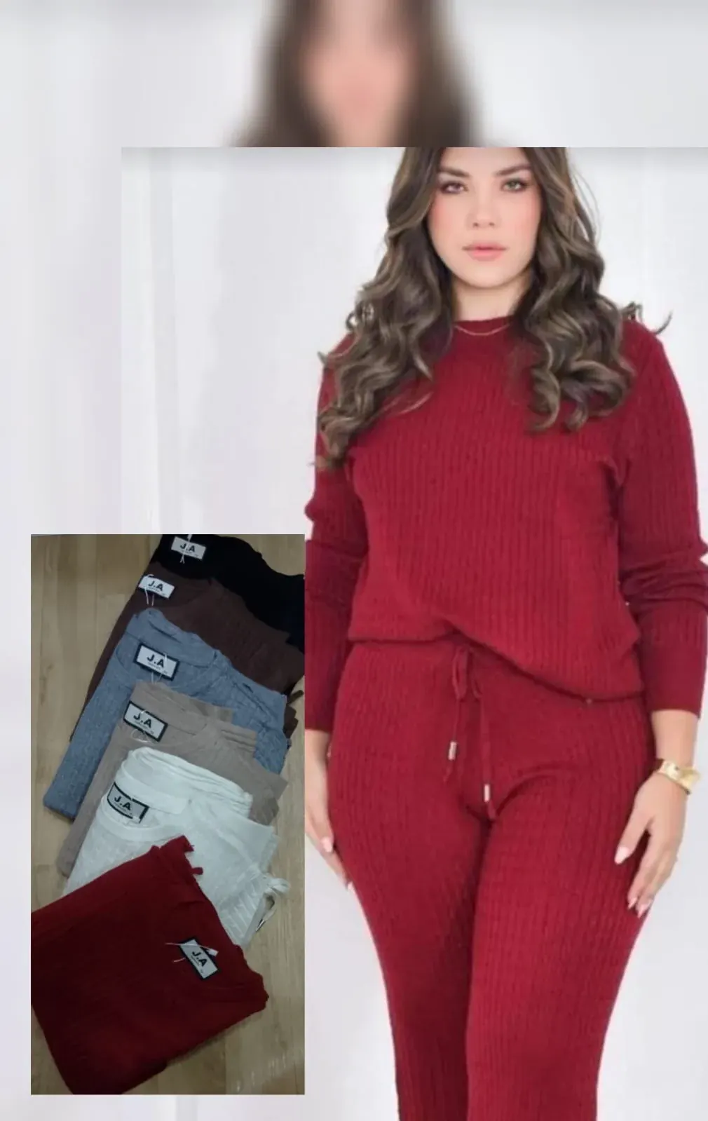 Conjunto de Hilo Canelado (Talle Plus)