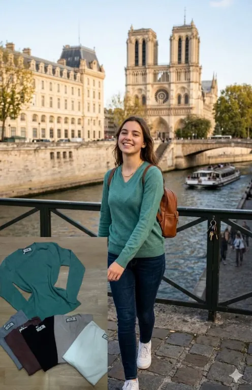 Suéter de Hilo Cuello en V
