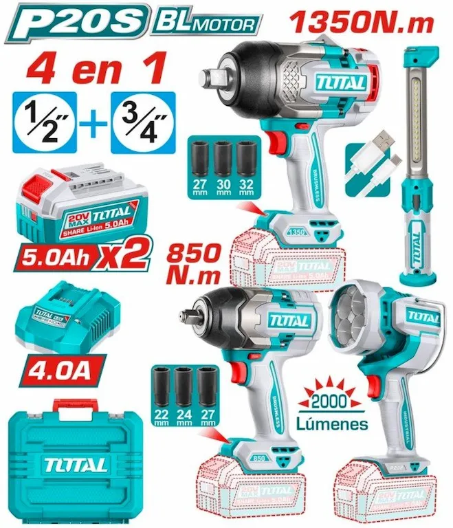 Combo Industrial Total 4 en 1 20V