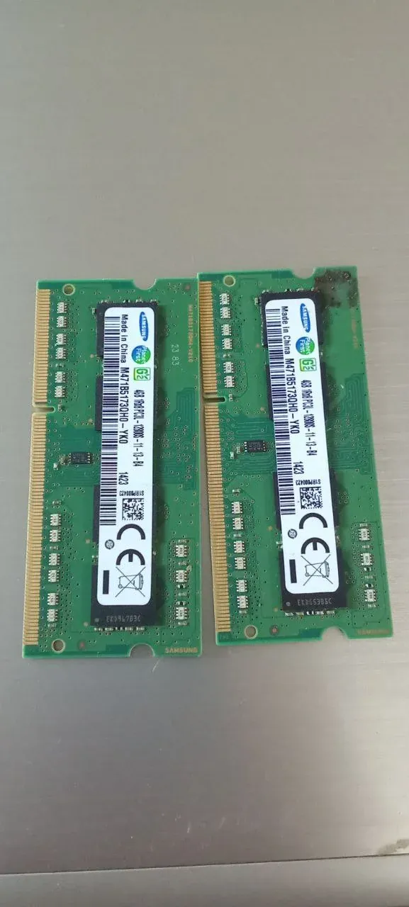 2 Memorias RAM Samsung DDR3 4GB para Notebook - 1