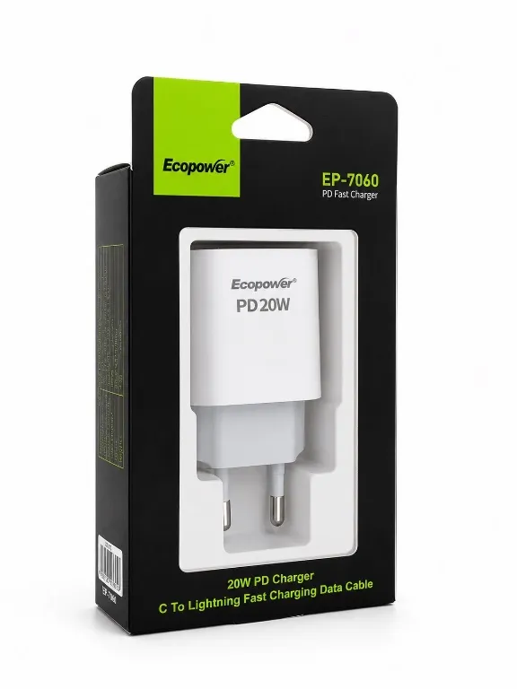 Cargador Ecopower PD 20W con Cable