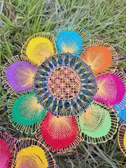 Ñanduti de 24 cm MULTICOLOR - 2