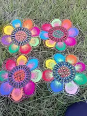 Ñanduti de 24 cm MULTICOLOR - 1