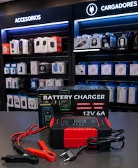 Cargador de Batería para  Auto/Moto 12V 6A - 4