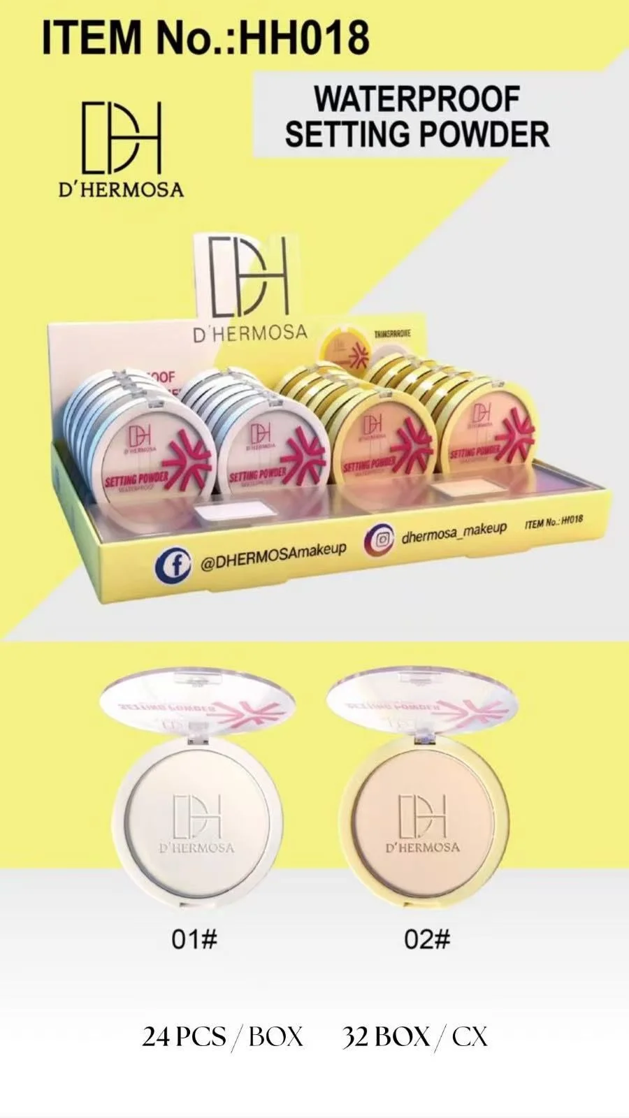 Polvo Compacto Waterproof D'Hermosa