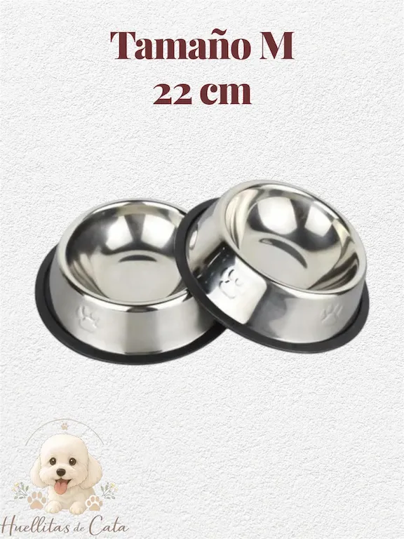 Plato acero inoxidable antideslizante M y XL - 2