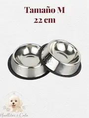 Plato acero inoxidable antideslizante M y XL - 2