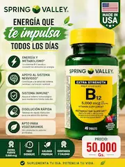 Vitamina B12 Spring Valley - Energía y Metabolismo