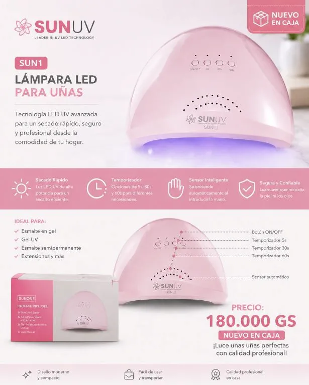 Lámpara LED UV SUN1 para Uñas