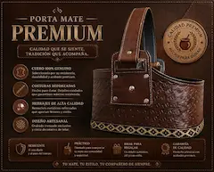 Porta Mate Premium de Cuero - 1