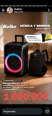 Parlante Kolke con luces LED y mochila