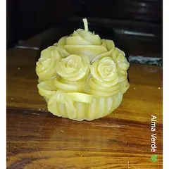 Vela de Cera de Abeja - Flores - 2