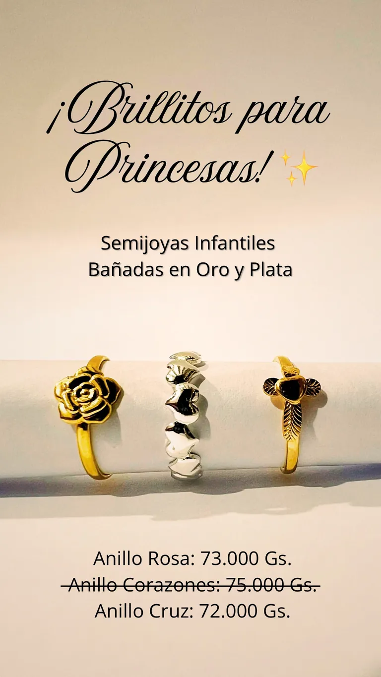 Anillos bañados en oro y plata