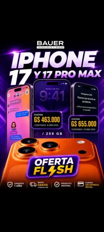 Oferta Flash iPhone 17 y 17 Pro Max