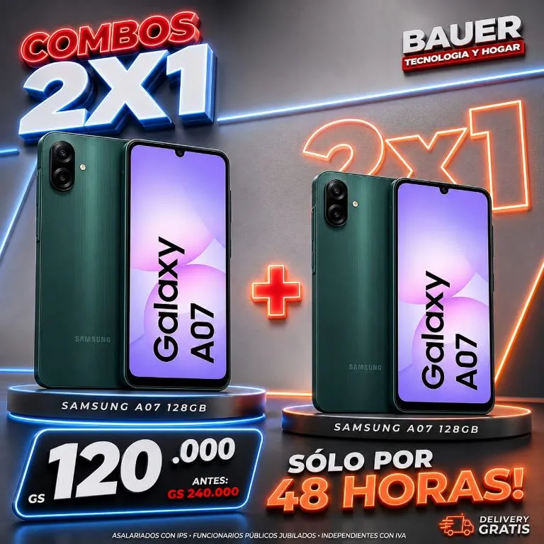 Samsung Galaxy A07 128GB Combo 2x1
