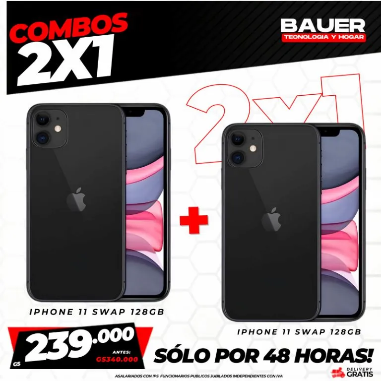 Combo 2x1 iPhone 11 Swap 128GB