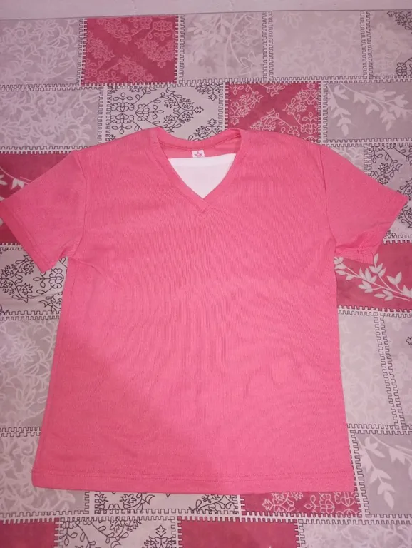 Remera de Algodón con cuello en V - 2