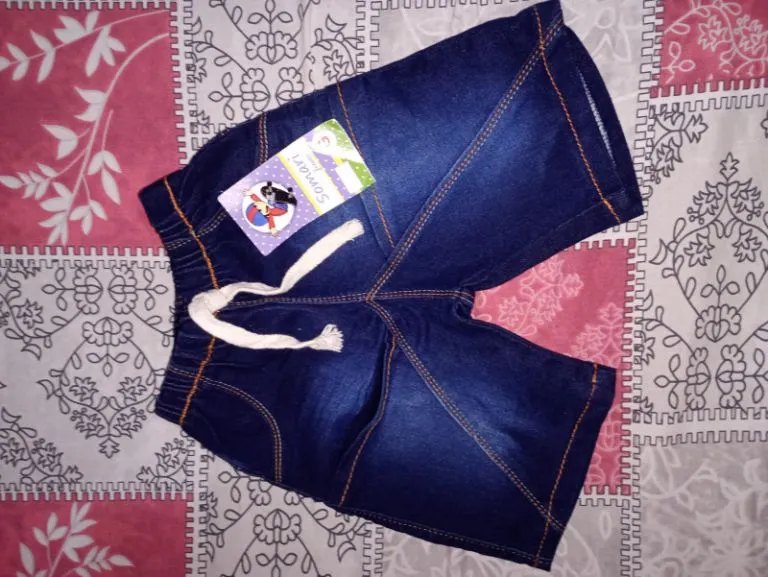 Short de Jean con bolsillo para bebé
