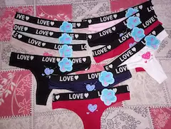 Lencería Tanga Estampada "Love"