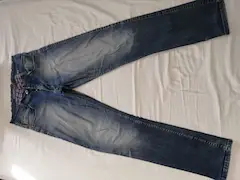 Jeans de hombre corte recto elastizado color Azul - 1