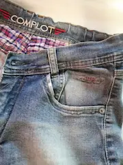 Jeans de hombre corte recto elastizado color Azul - 4