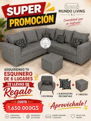 Juego de living y tumbona esquineros en ofertas - 3