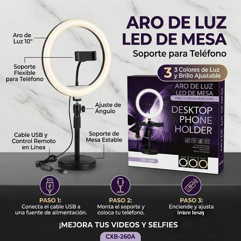 Aro led de mesa