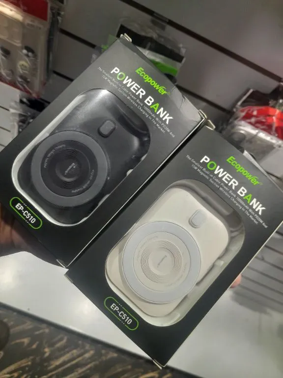 Cargador portátil inalambrico y tipo c modelo tipo cámara - 2