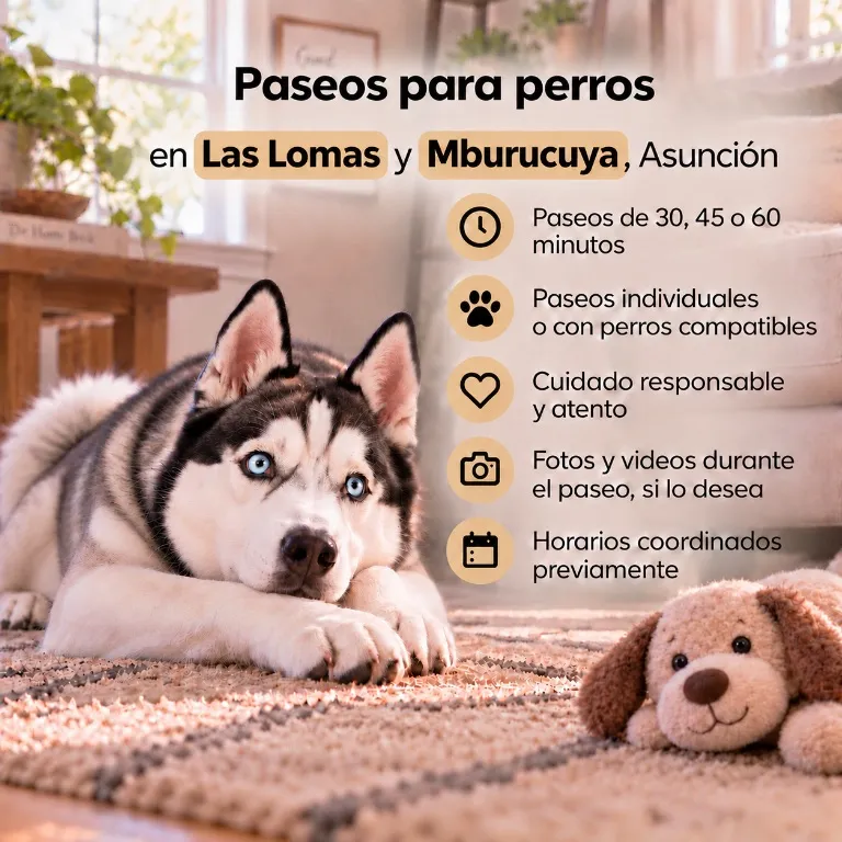 Paseo de perros en Las Lomas y Mburucuya